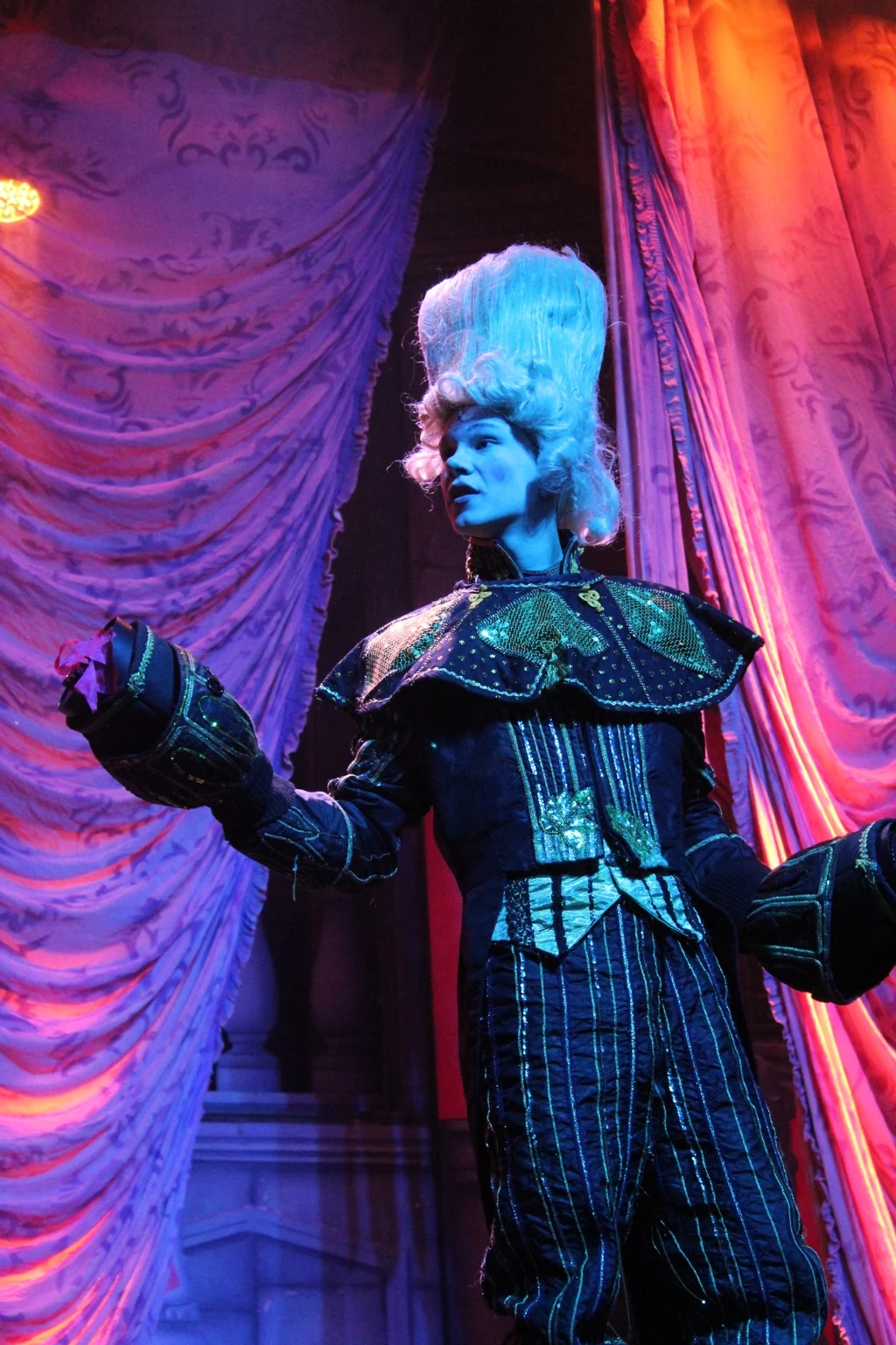 Harry portraying Lumière in Beauty and the Beast